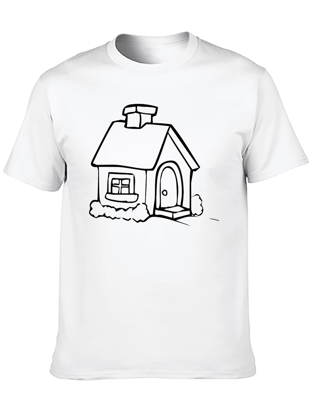 Cartoon House Graphic Tee - Comfort & Style