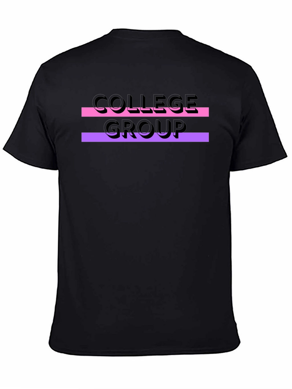College Group Graphic Tee - Black Unisex T-Shirt