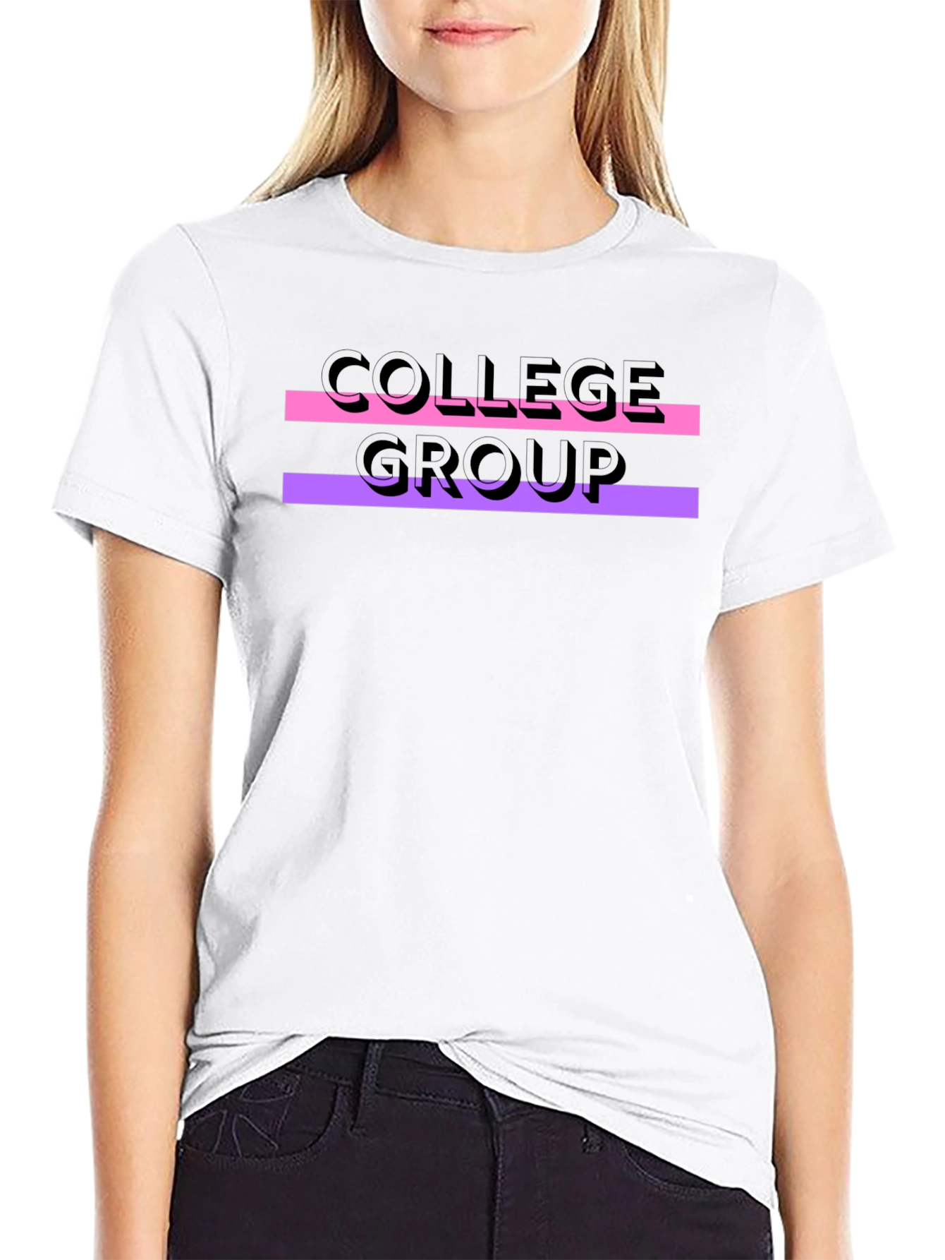College Group Graphic Tee - Black Unisex T-Shirt