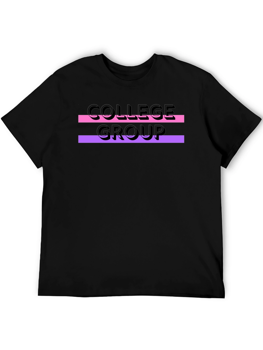 College Group Graphic Tee - Black Unisex T-Shirt
