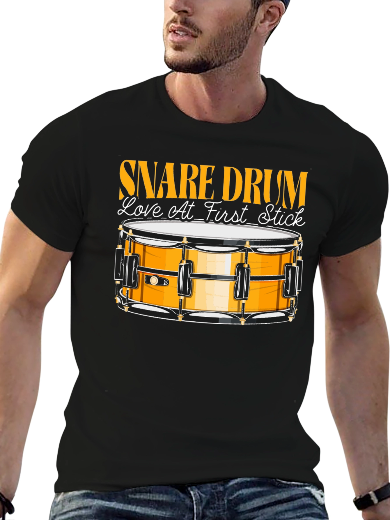 Snare Drum Love At First Stick Graphic T-Shirt