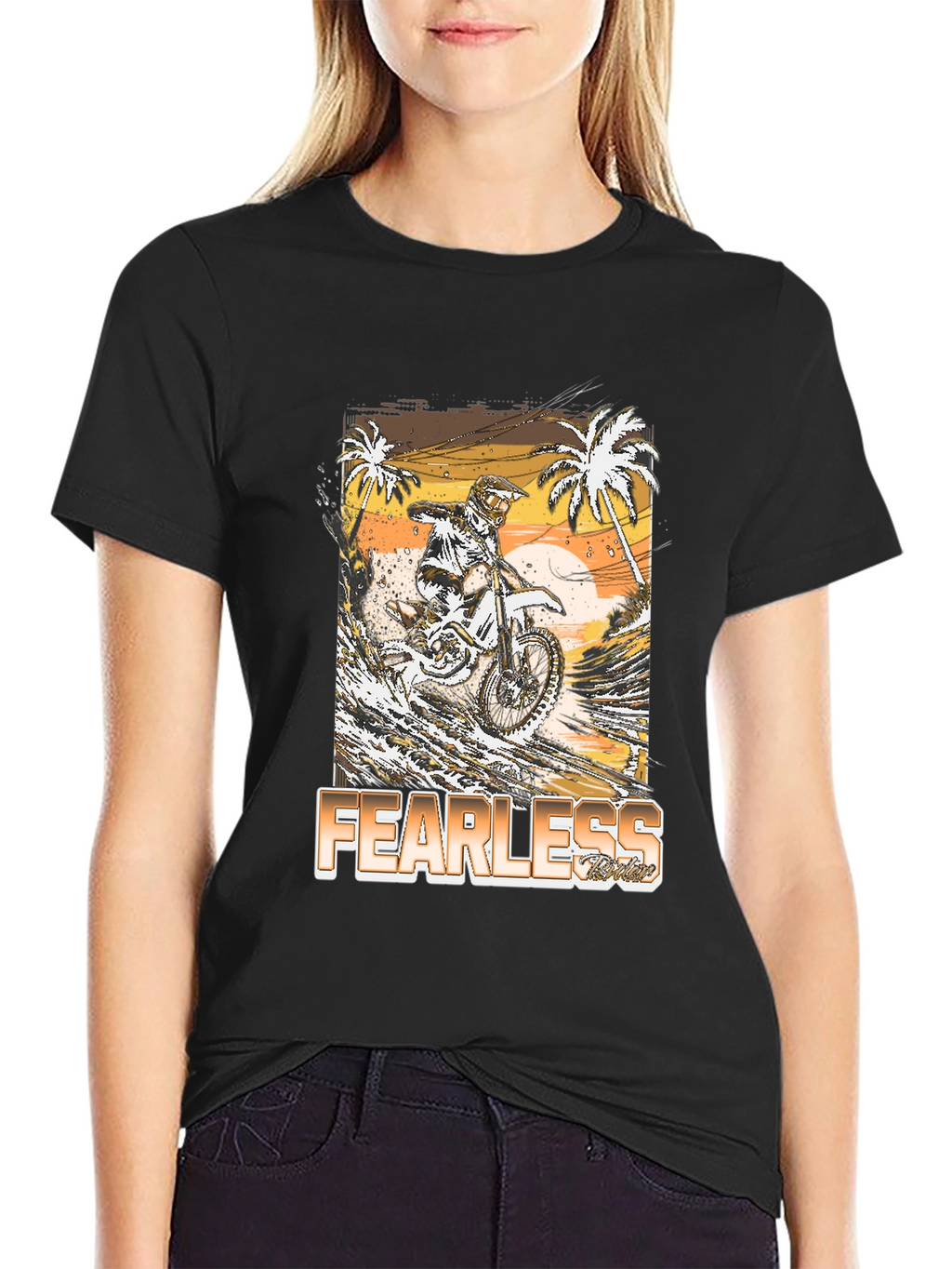Fearless Rider Graphic Tee - Motocross T-Shirt