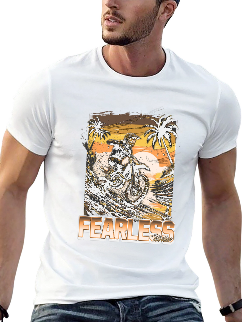 Fearless Rider Graphic Tee - Motocross T-Shirt