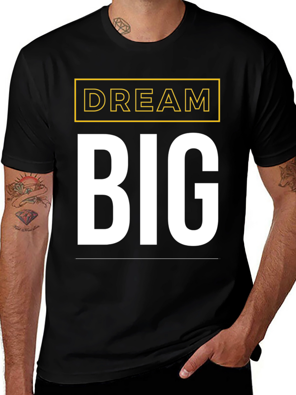 Dream Big Graphic Tee - Motivational Black T-Shirt