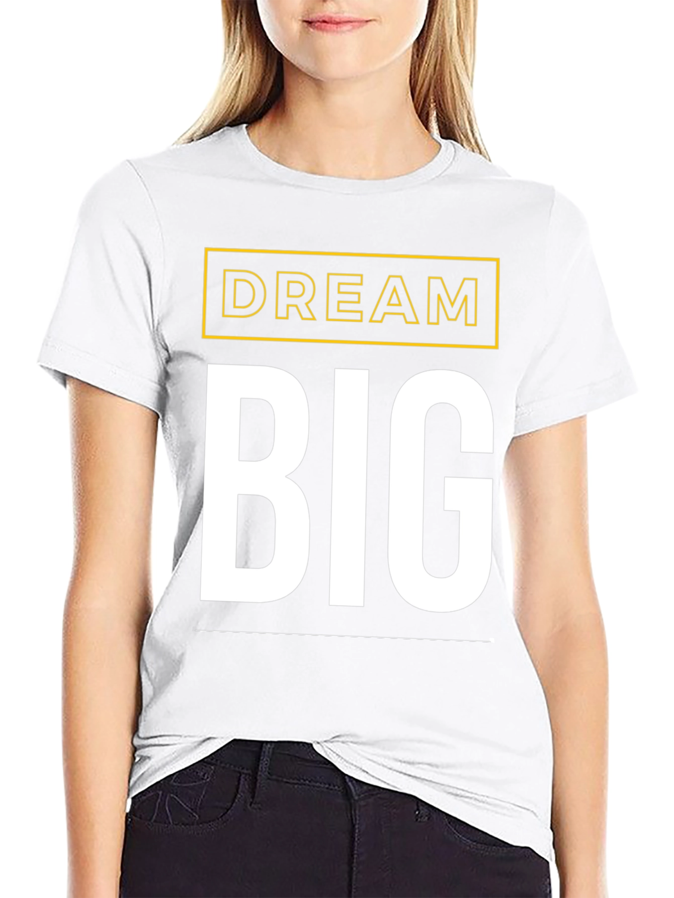 Dream Big Graphic Tee - Motivational Black T-Shirt