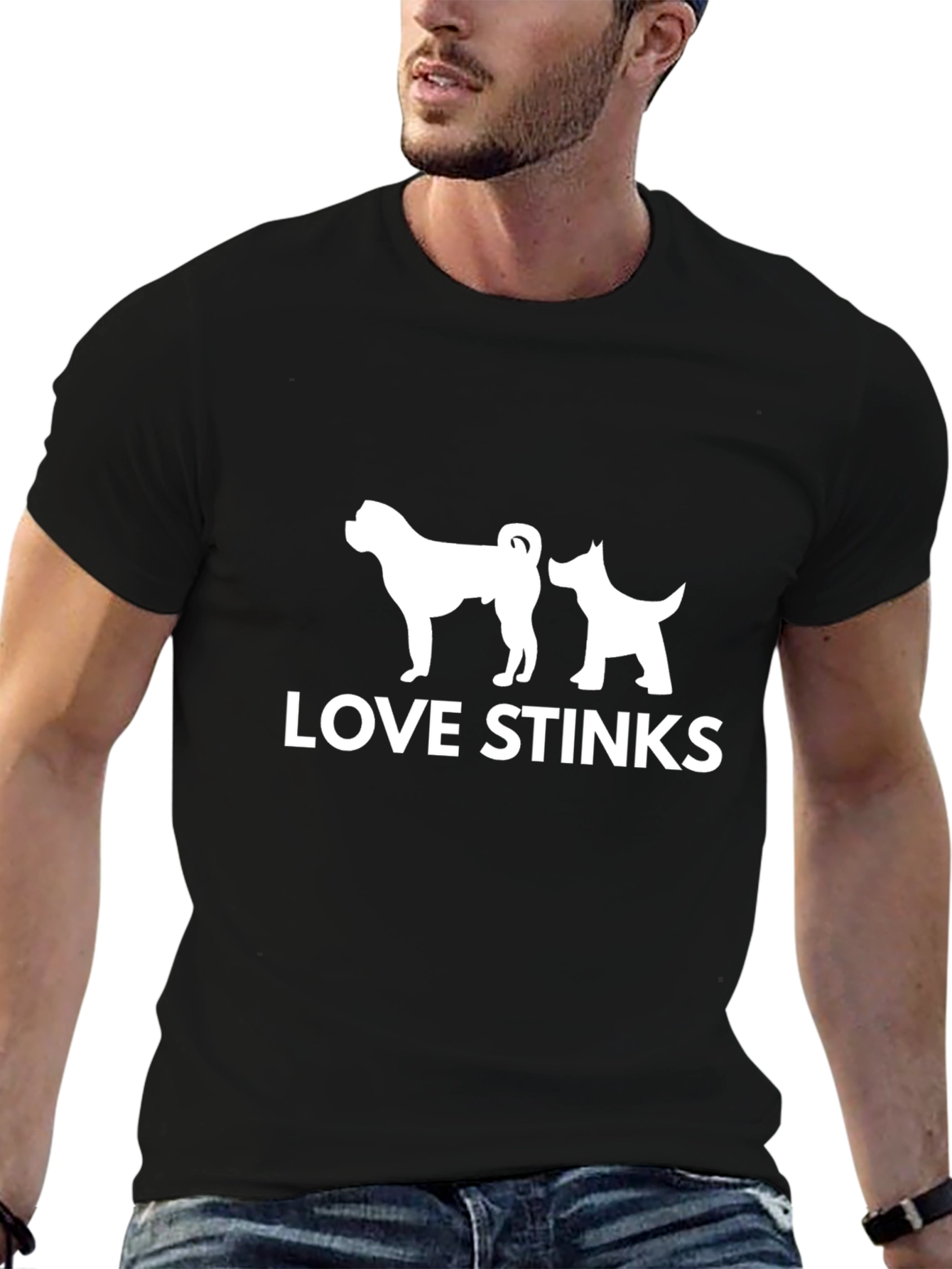 Love Stinks Graphic Tee - Black Humor Shirt