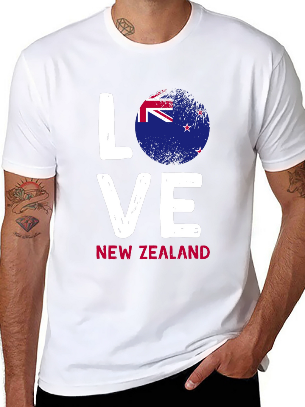 New Zealand Flag Love T-Shirt