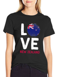 New Zealand Flag Love T-Shirt