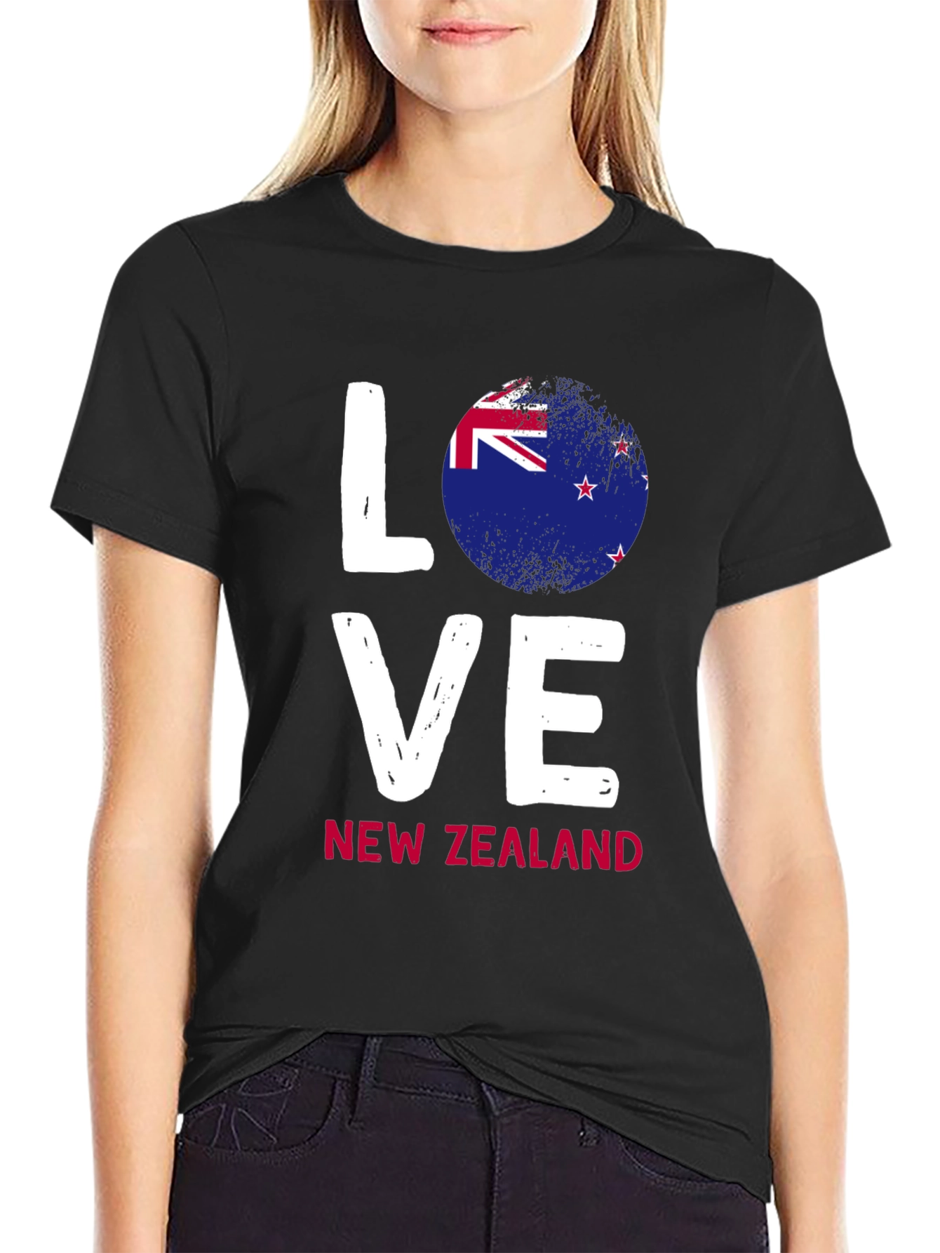 New Zealand Flag Love T-Shirt