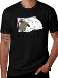Sleep Sheep Graphic T-Shirt - Black