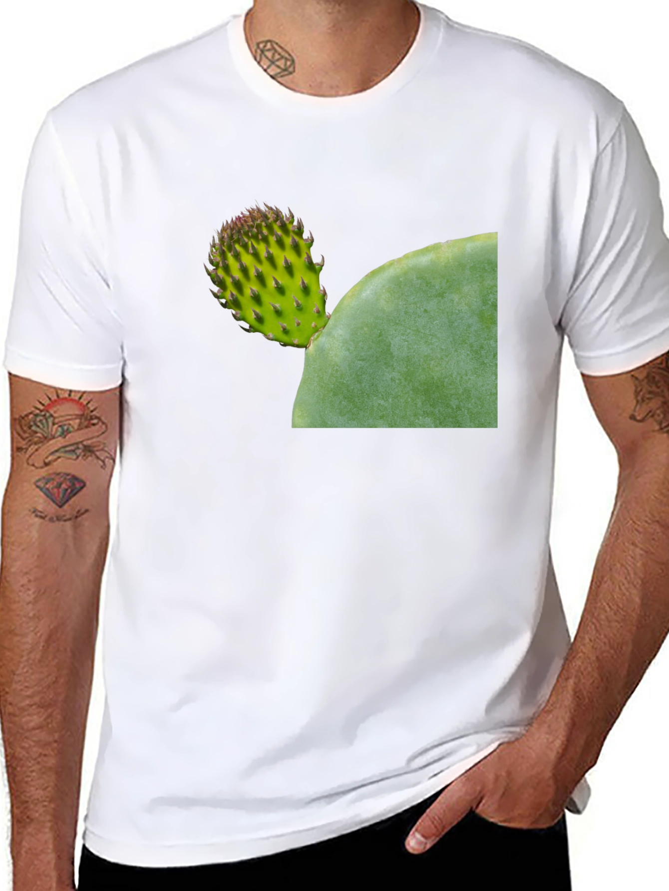 Cactus Graphic Tee - Black Casual Comfort