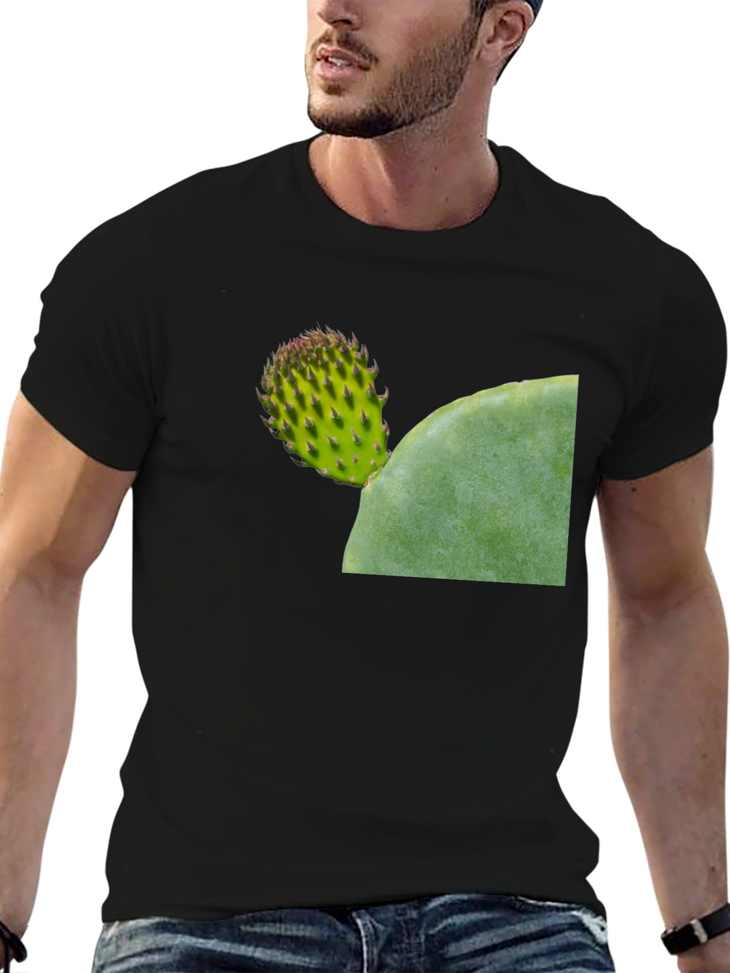 Cactus Graphic Tee - Black Casual Comfort