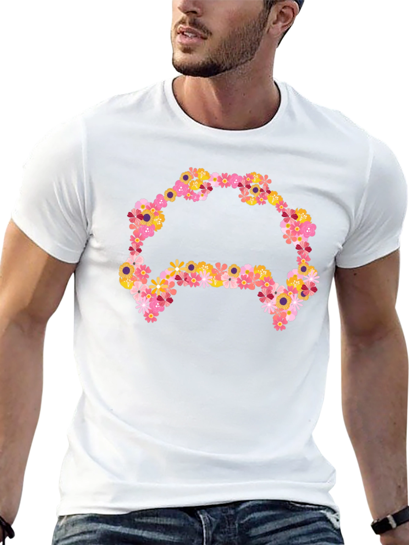 Floral Australia Graphic T-Shirt - Black