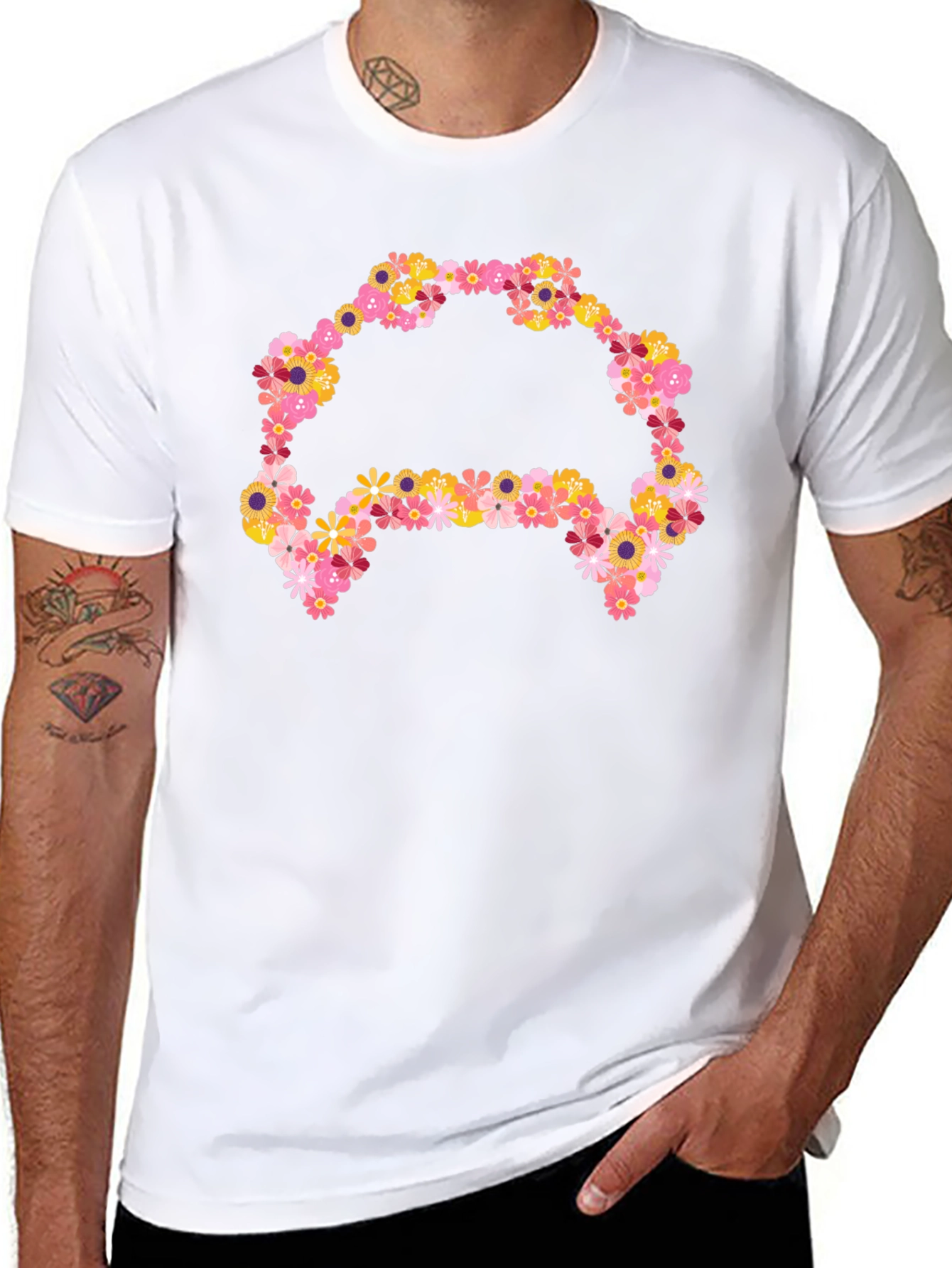 Floral Australia Graphic T-Shirt - Black