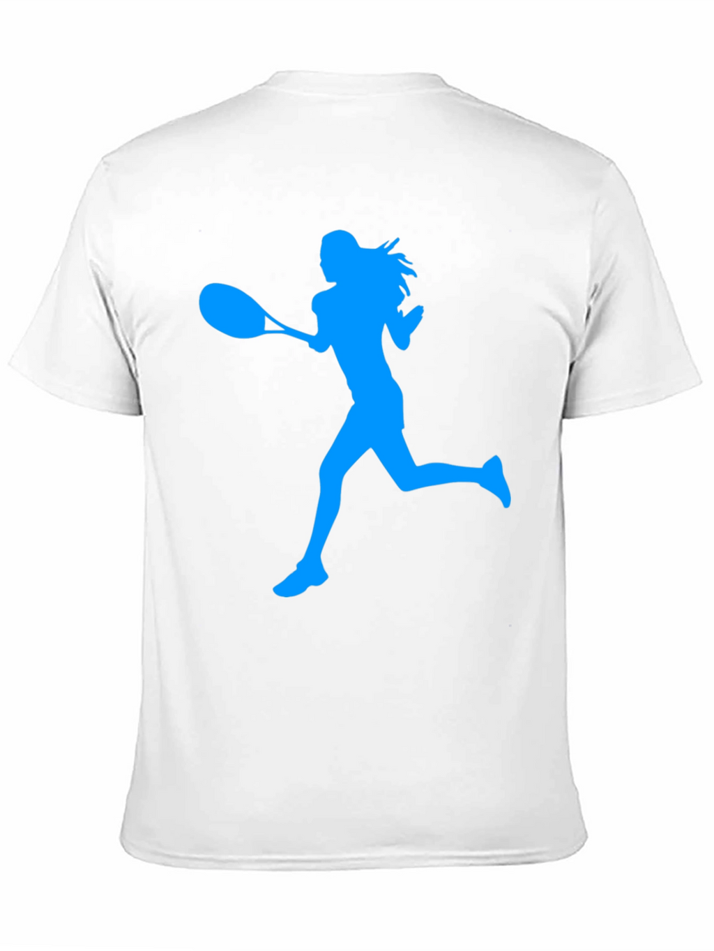 Tennis Player Silhouette Graphic Tee - Black