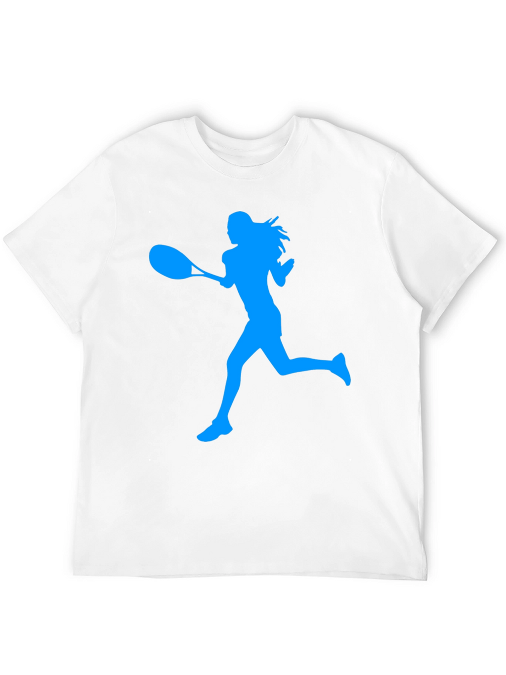 Tennis Player Silhouette Graphic Tee - Black