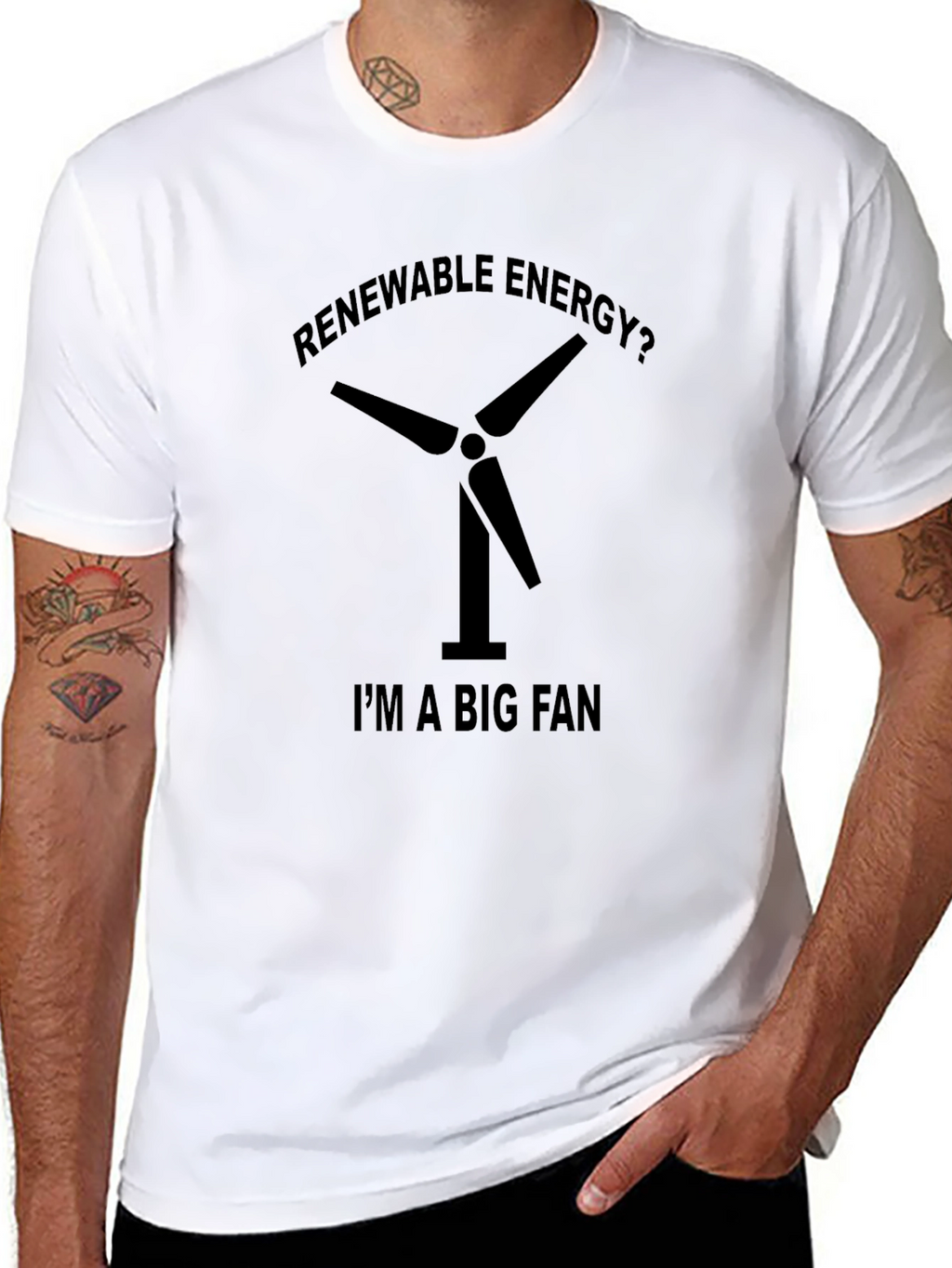 Renewable Energy Fan Black T-Shirt