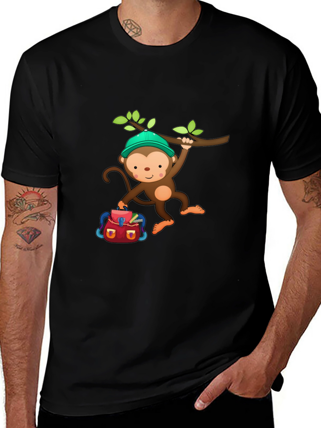 Monkey Backpack T-Shirt