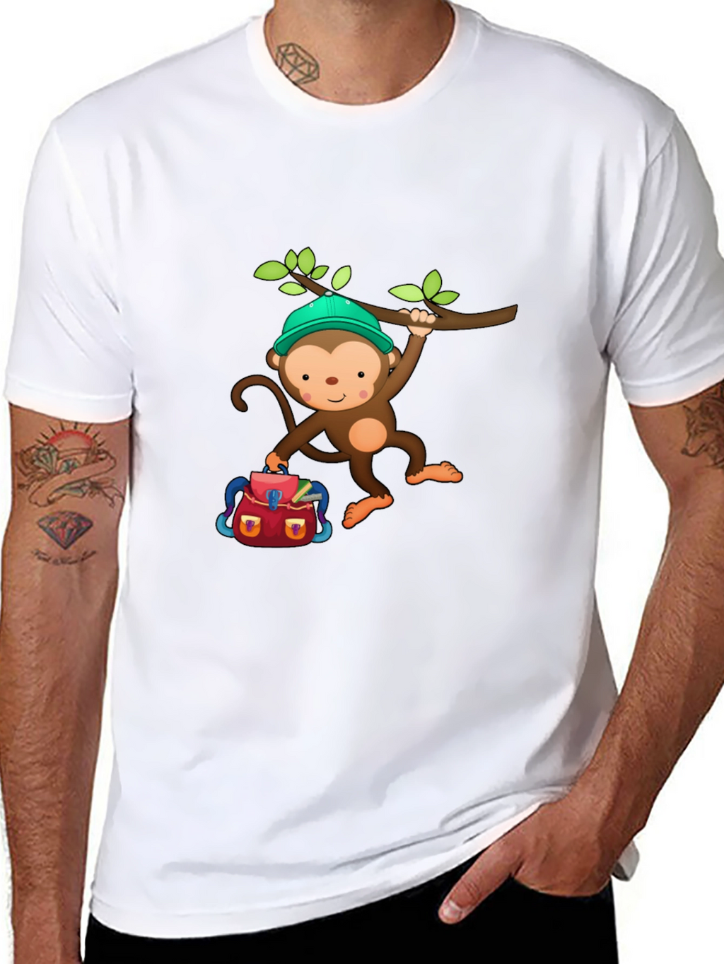 Monkey Backpack T-Shirt