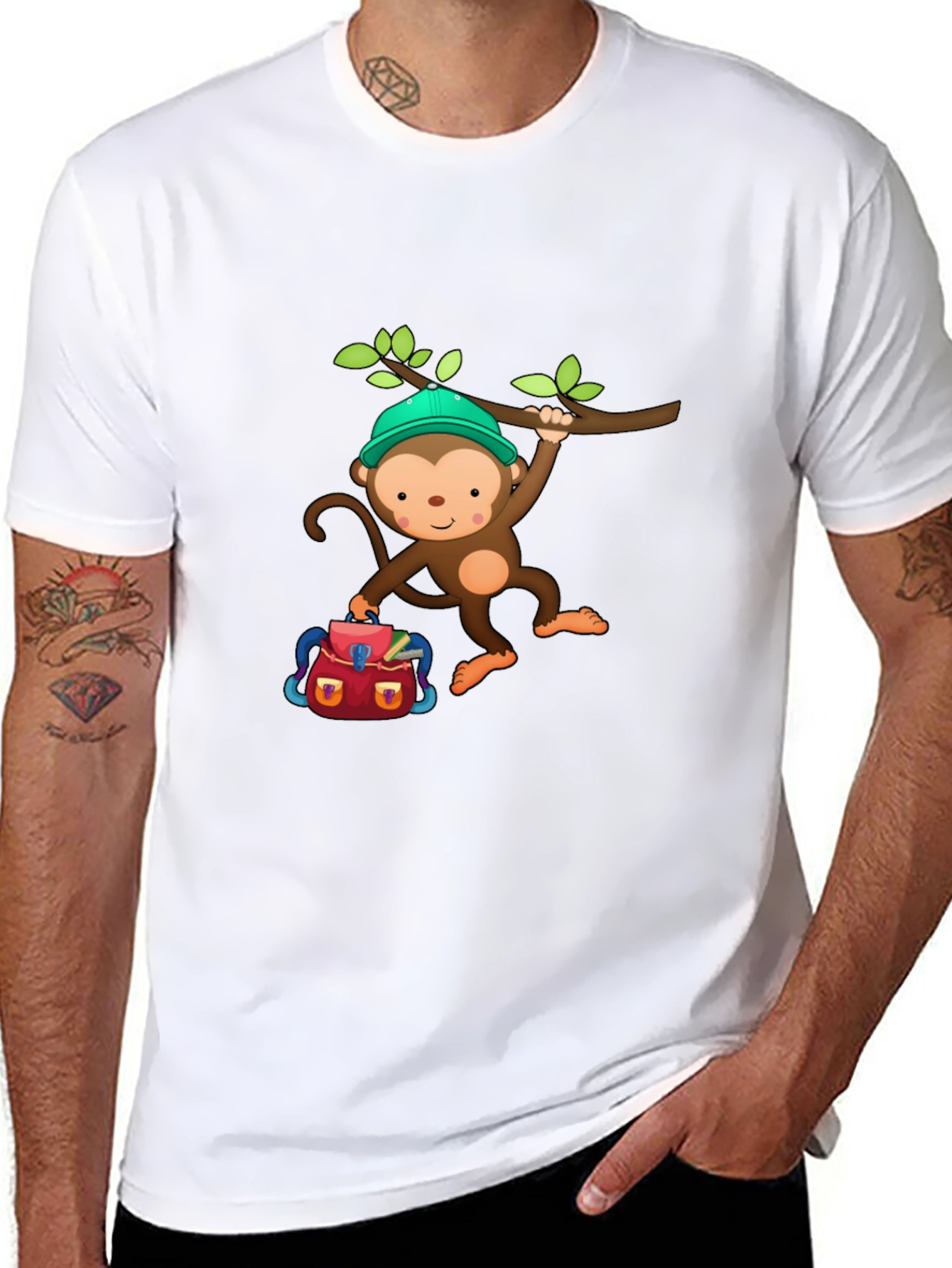 Monkey Backpack T-Shirt