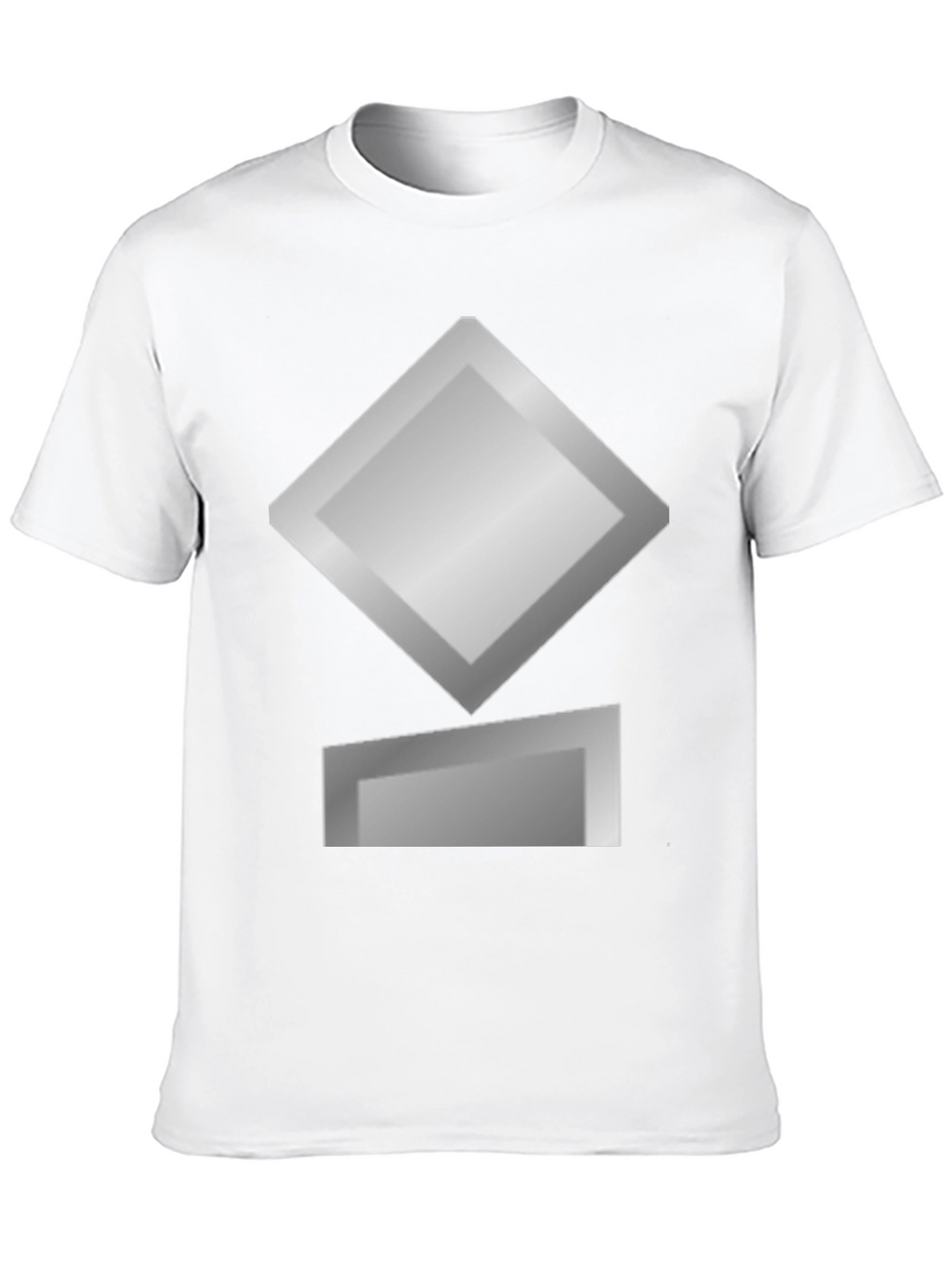 Geometric Graphic Tee - Silver Diamond Design