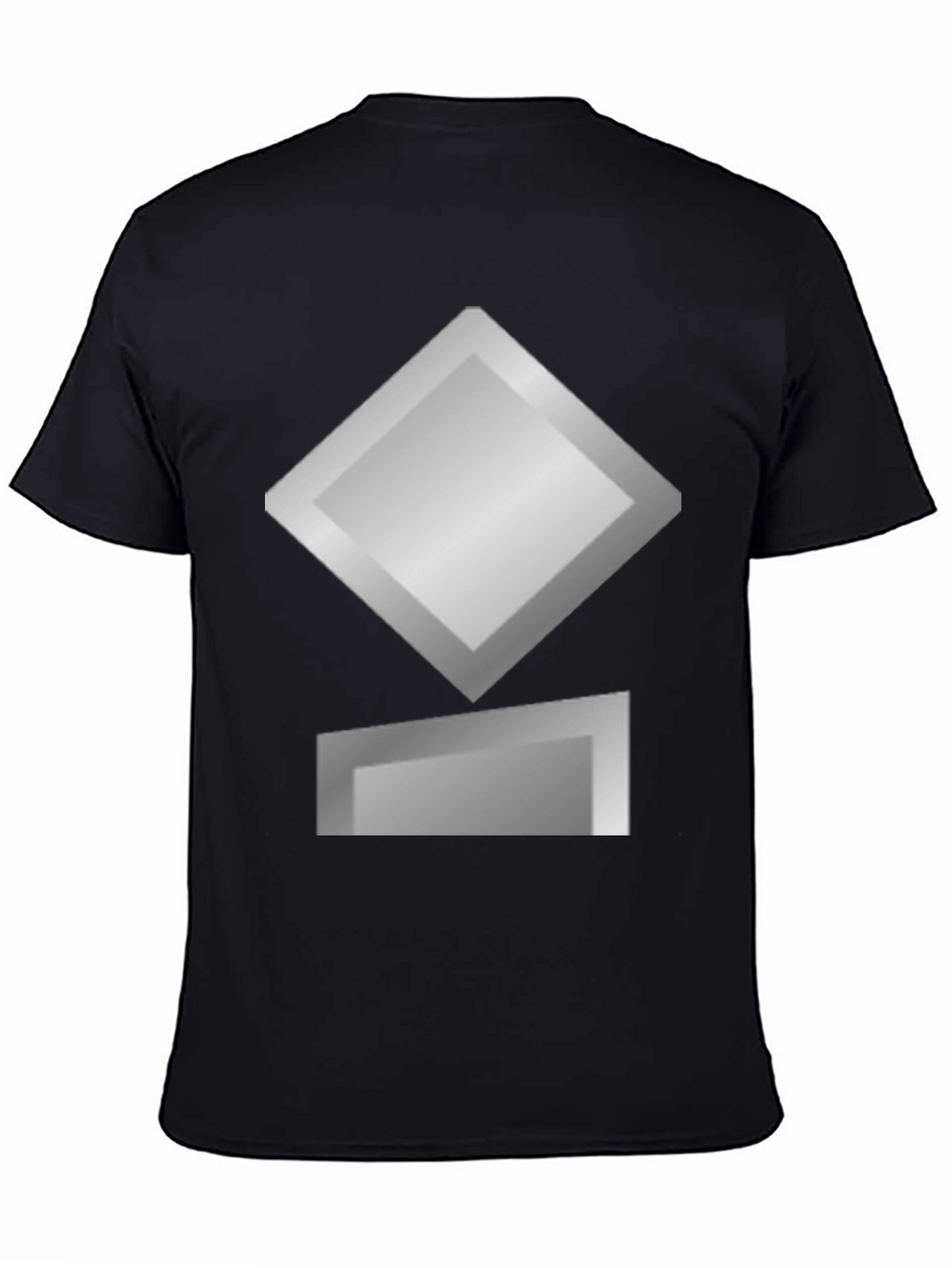 Geometric Graphic Tee - Silver Diamond Design