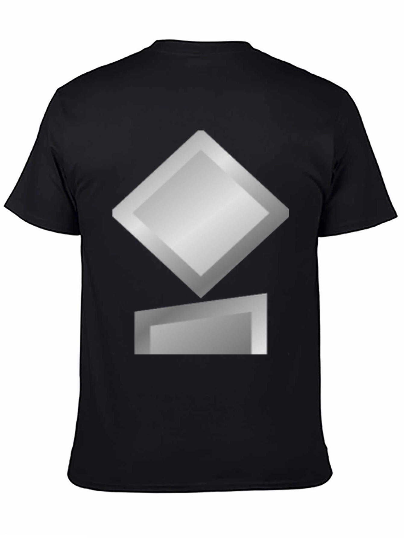 Geometric Graphic Tee - Silver Diamond Design