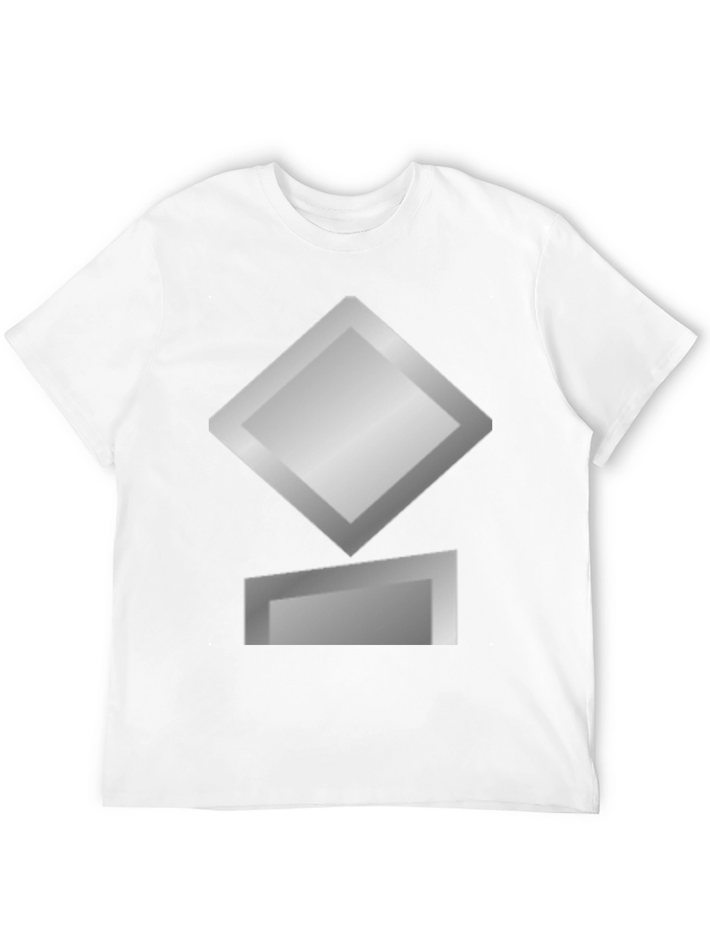 Geometric Graphic Tee - Silver Diamond Design