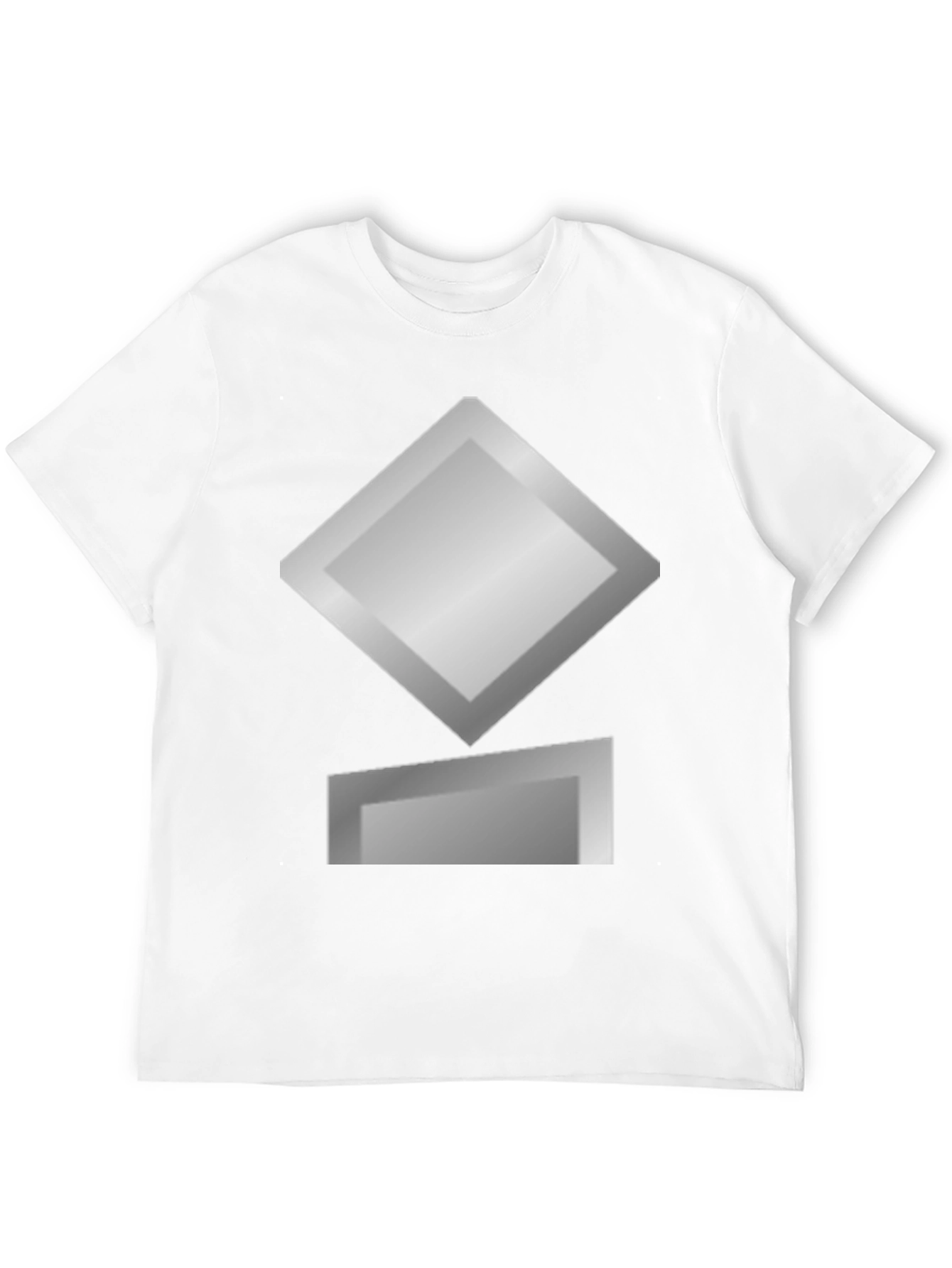 Geometric Graphic Tee - Silver Diamond Design