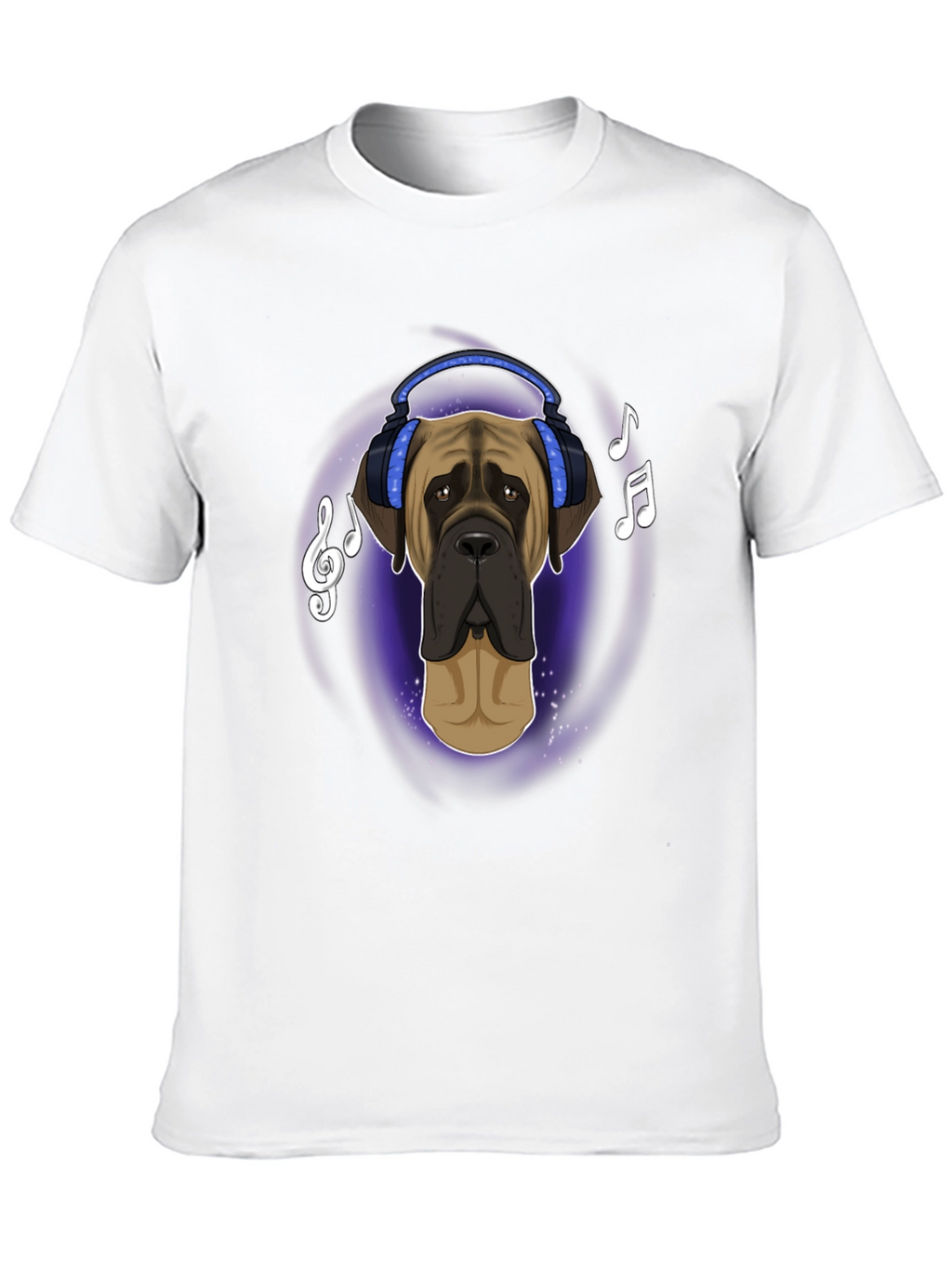 Dog in Headphones T-Shirt - Music Lover Tee