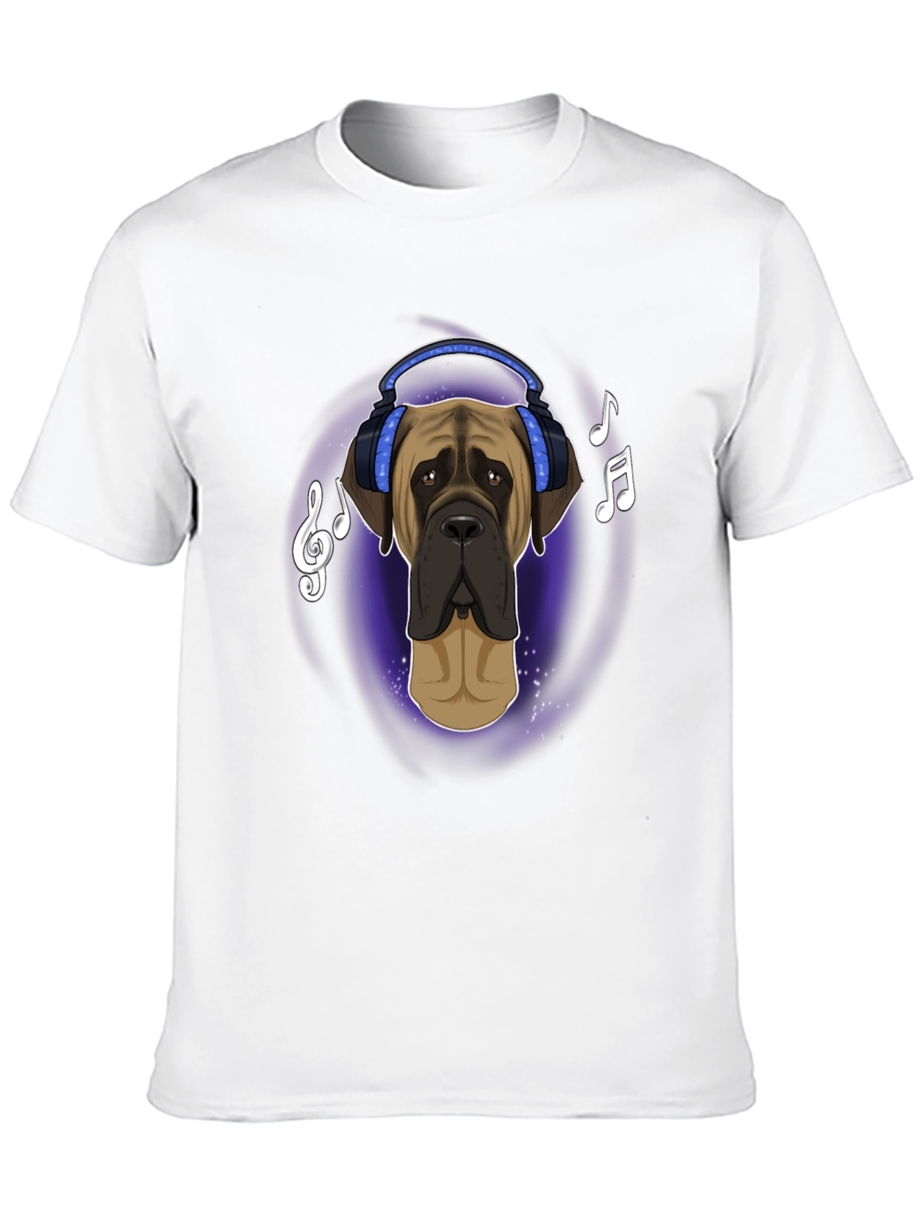 Dog in Headphones T-Shirt - Music Lover Tee