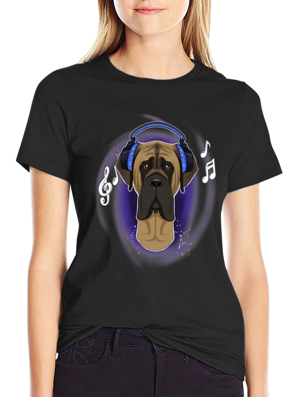 Dog in Headphones T-Shirt - Music Lover Tee