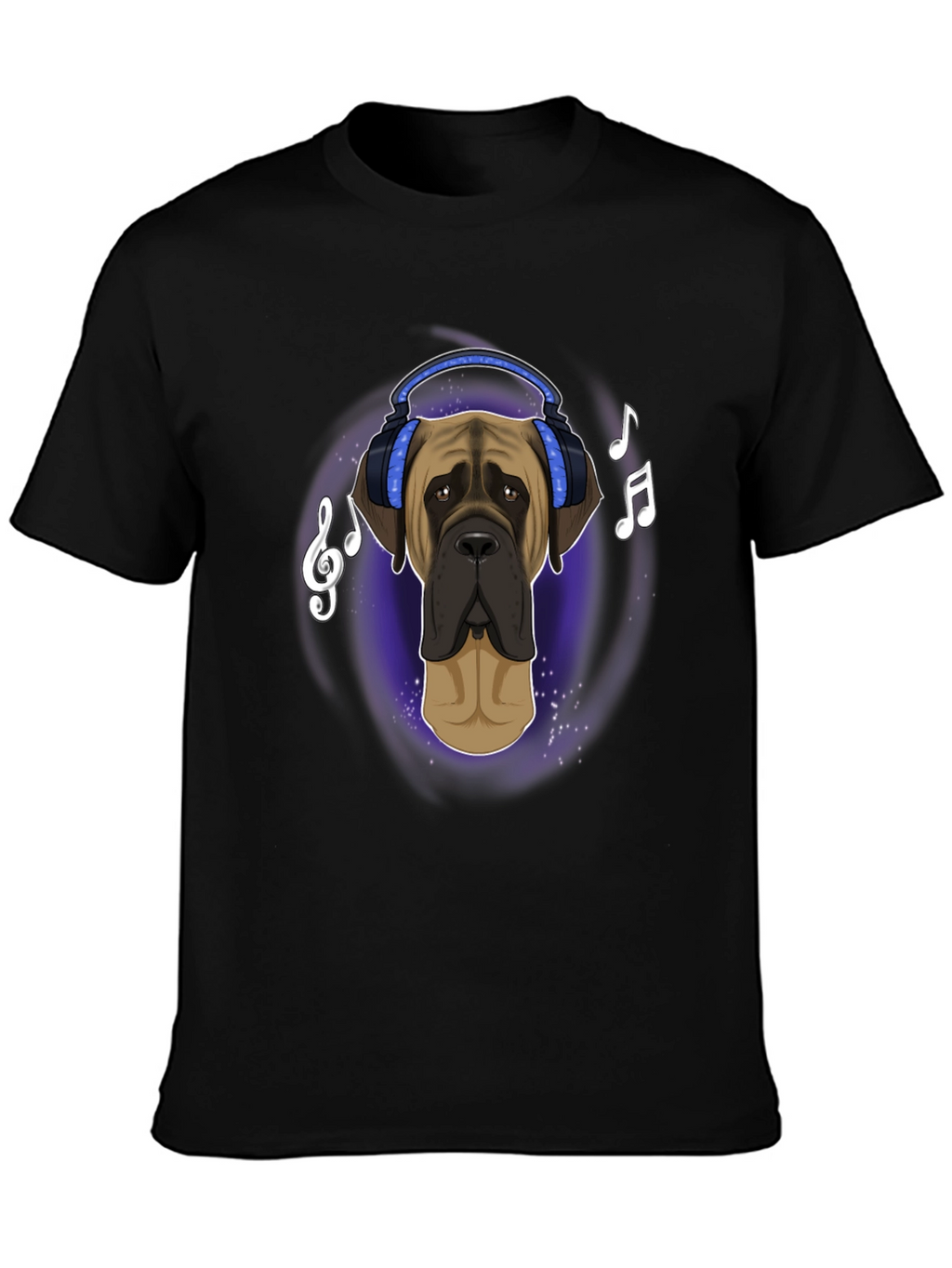 Dog in Headphones T-Shirt - Music Lover Tee