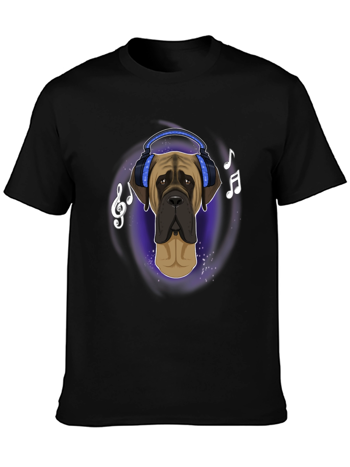 Dog in Headphones T-Shirt - Music Lover Tee