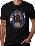 Dog in Headphones T-Shirt - Music Lover Tee
