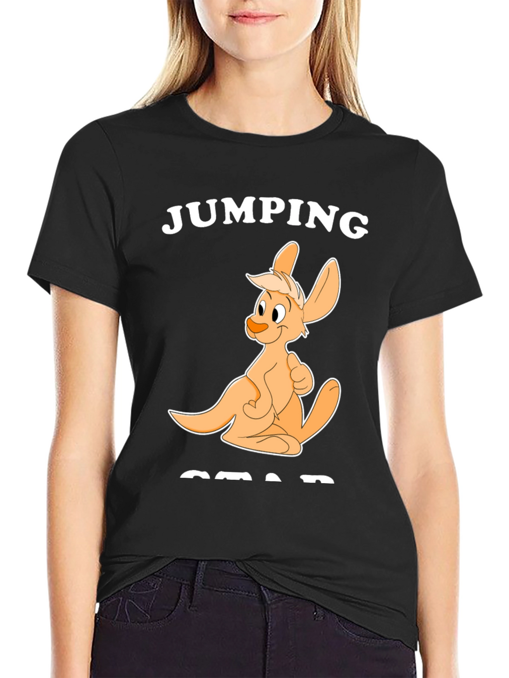 Jumping Squad Black Graphic T-Shirt