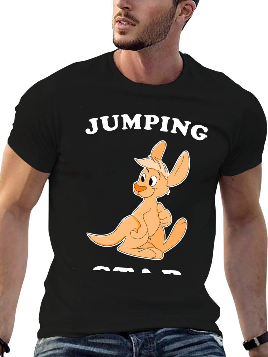 Jumping Squad Black Graphic T-Shirt