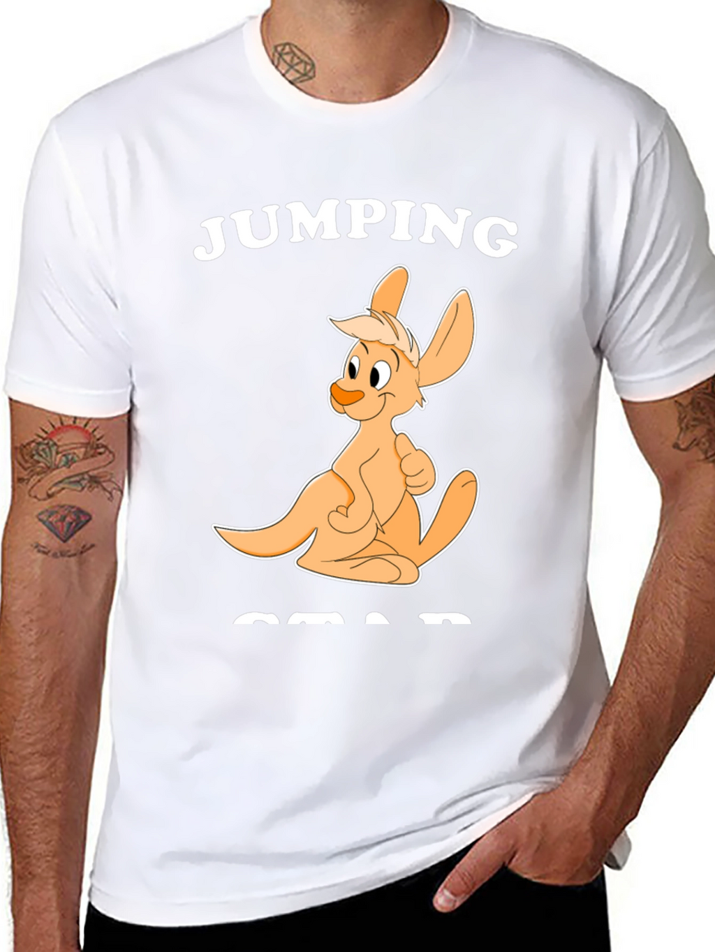 Jumping Squad Black Graphic T-Shirt