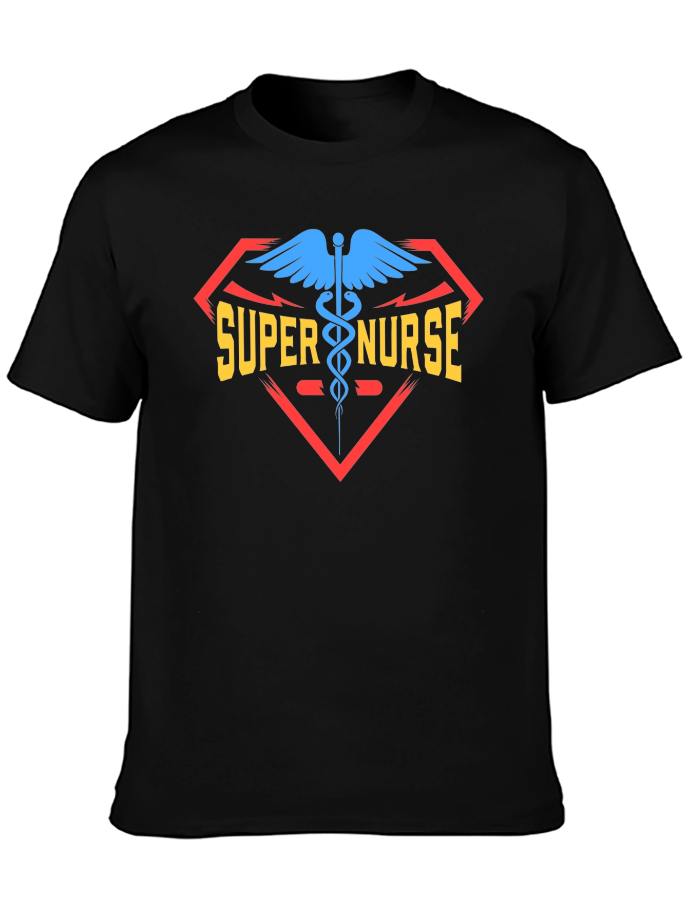 Super Nurse Graphic T-Shirt - Black