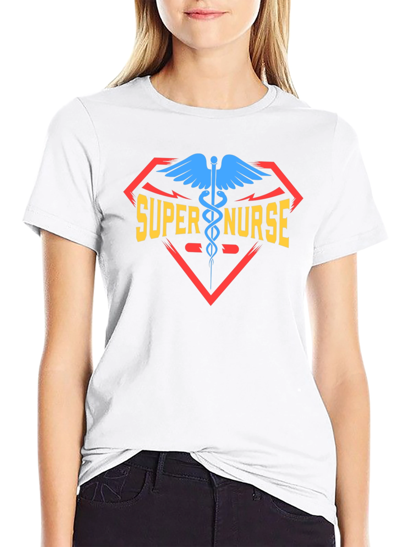 Super Nurse Graphic T-Shirt - Black