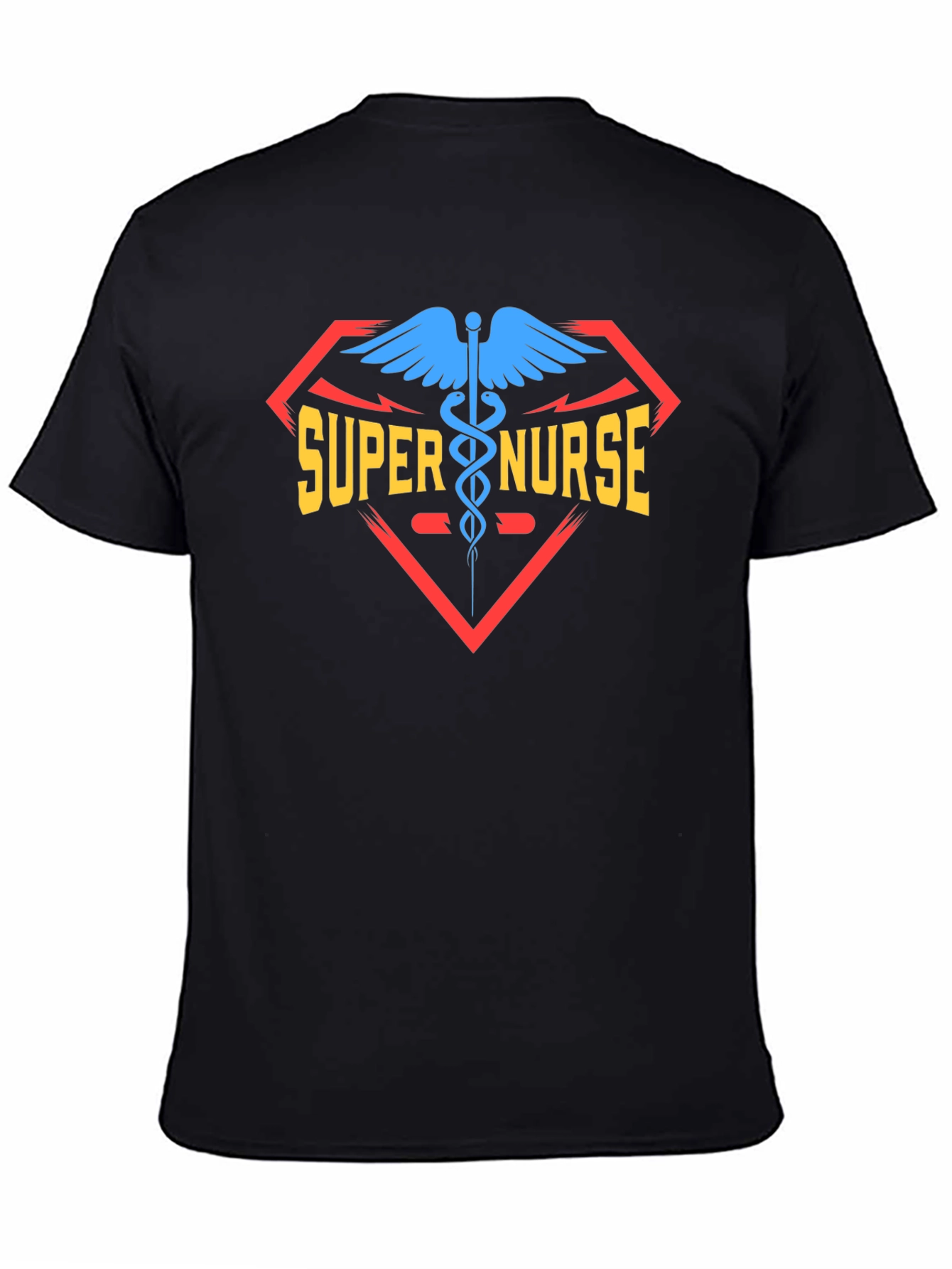 Super Nurse Graphic T-Shirt - Black