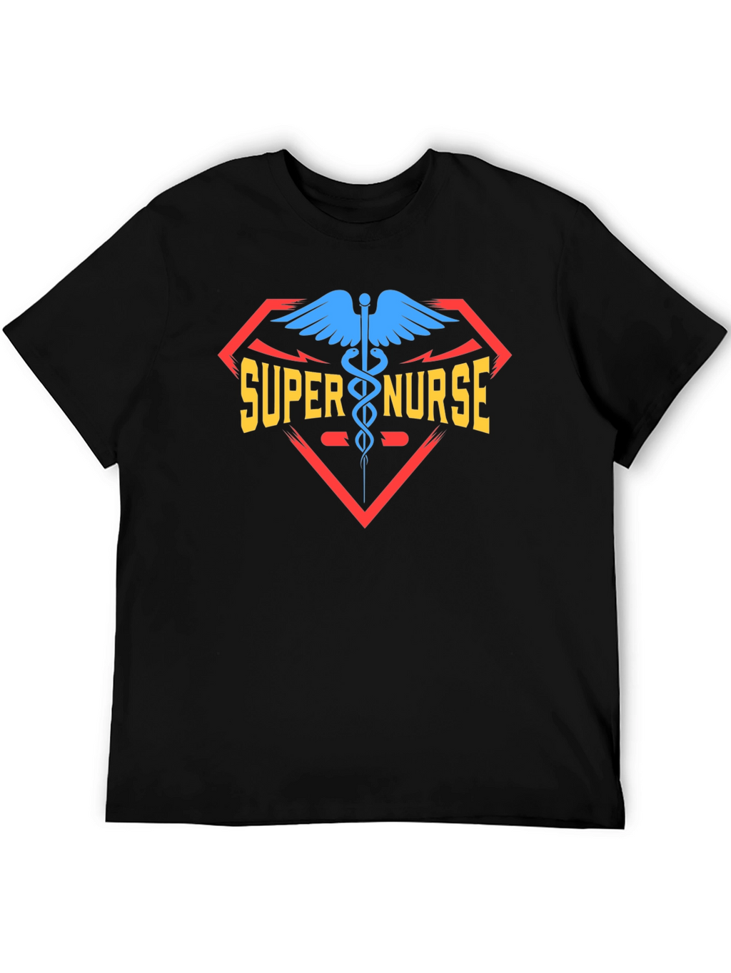 Super Nurse Graphic T-Shirt - Black
