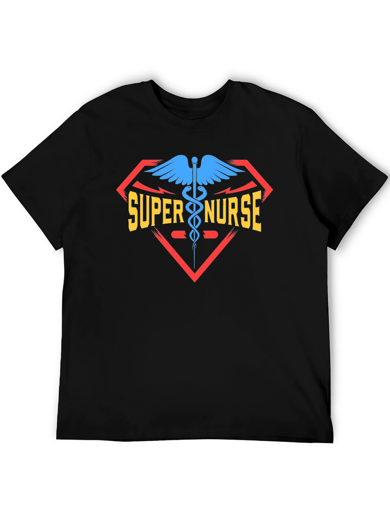Super Nurse Graphic T-Shirt - Black