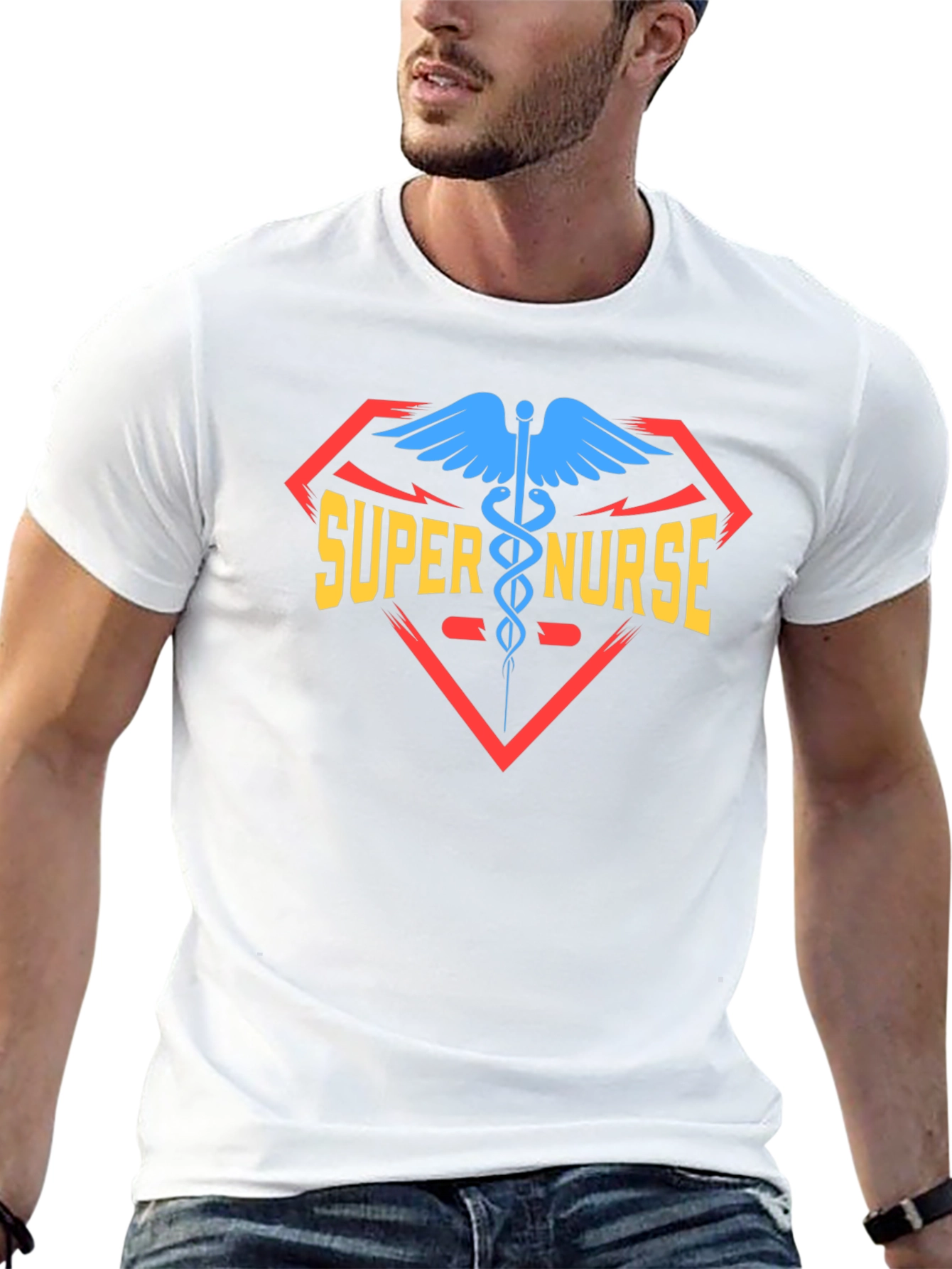 Super Nurse Graphic T-Shirt - Black