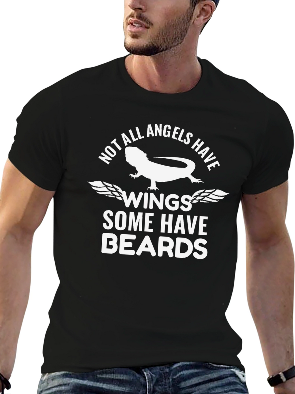 Bearded Dragon Angel Wings Graphic T-Shirt