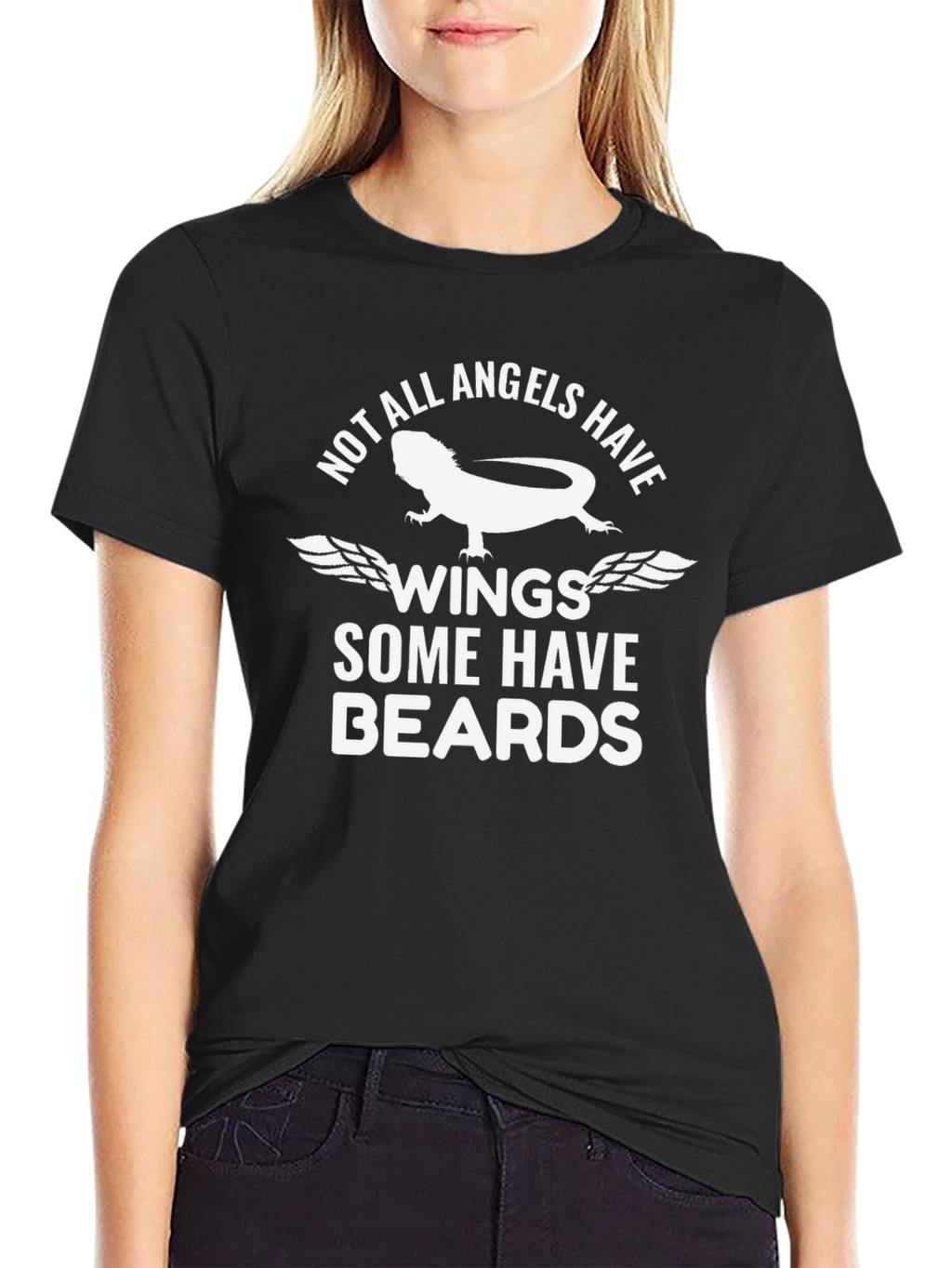 Bearded Dragon Angel Wings Graphic T-Shirt