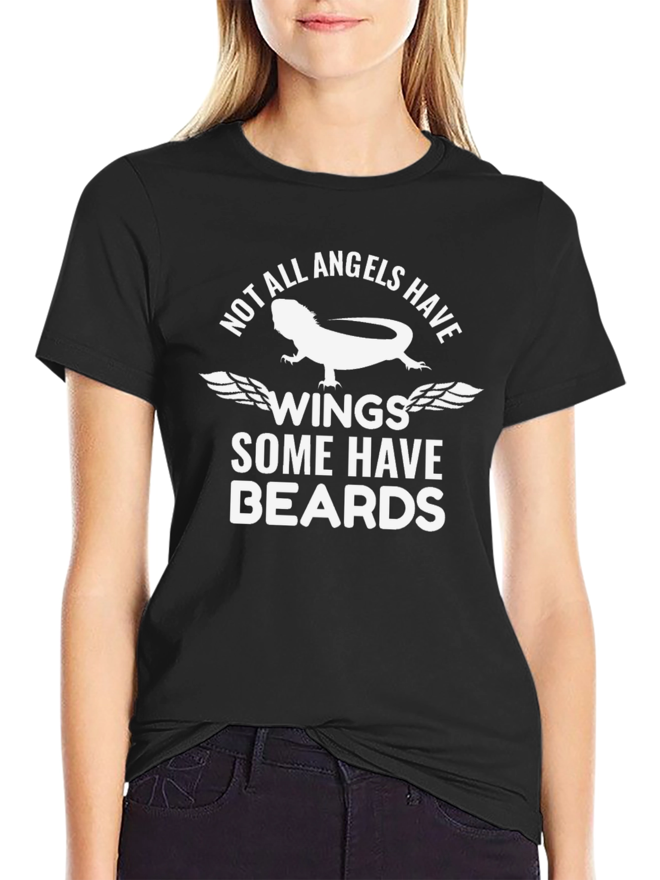 Bearded Dragon Angel Wings Graphic T-Shirt