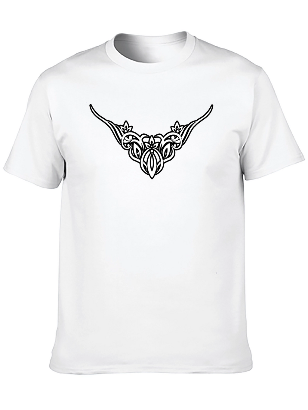 Tribal Graphic Tee - Black Cotton Blend