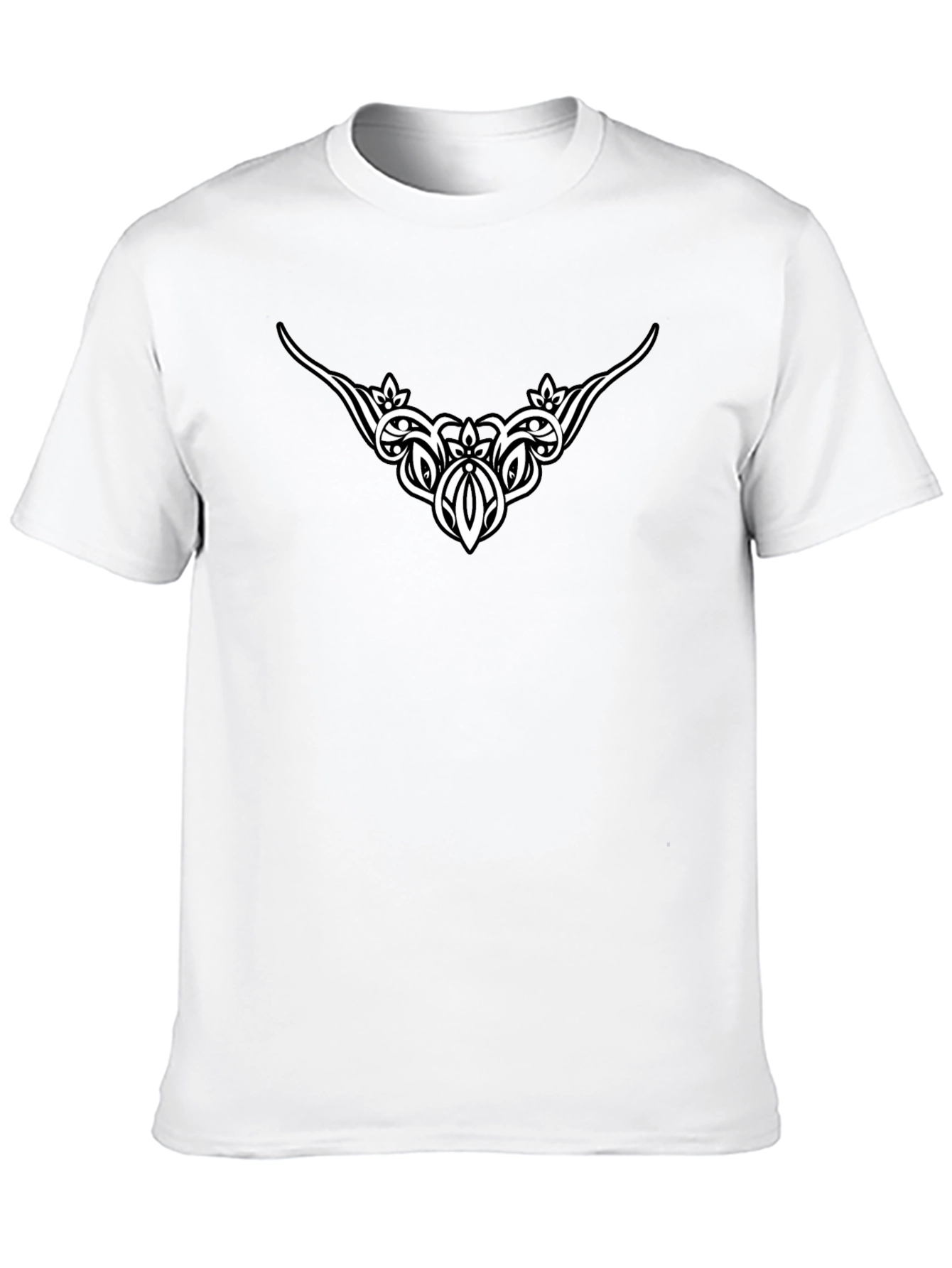 Tribal Graphic Tee - Black Cotton Blend