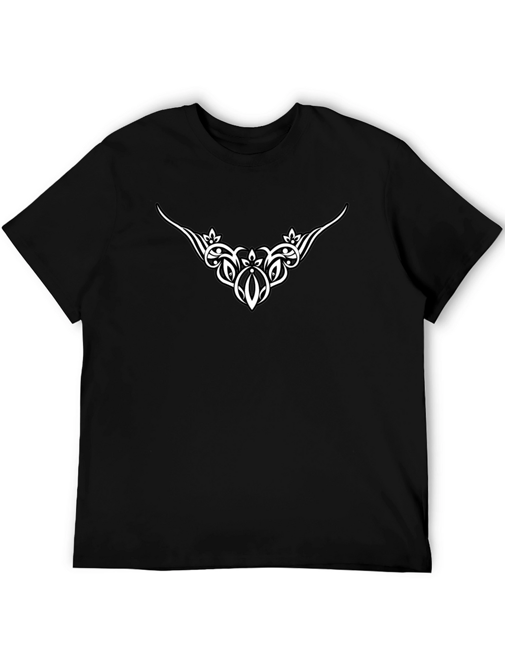 Tribal Graphic Tee - Black Cotton Blend